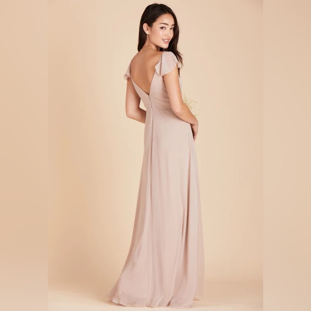NWT Birdy Grey Dress KAE DRESS CHIFFON TAUPE Medium Formal Wedding Bridesmaid